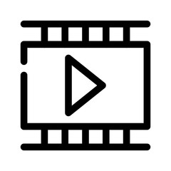 movie player line icon