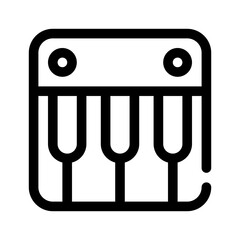 music keyboard line icon