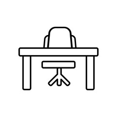 office vector glyph flat liner simple illustration on white background..eps