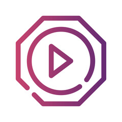 media player gradient icon