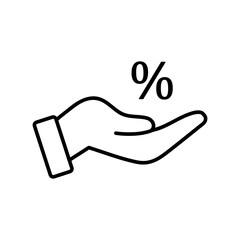 sale vector thin line icon  simple illustration on white background..eps