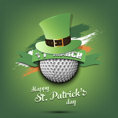Happy St. Patricks day and golf ball - 756840134