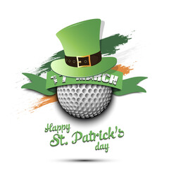 Happy St. Patricks day and golf ball - 756840170