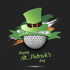 Happy St. Patricks day and golf ball - 756840194