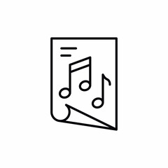Music Notes Sheet icon vector