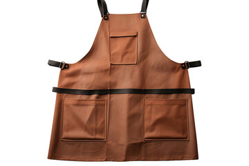 Isolated BBQ grill apron with pockets.. On Transparent Background.