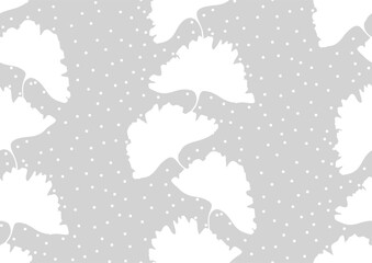 Vector seamless pattern with ginkgo biloba leaves - 756842396