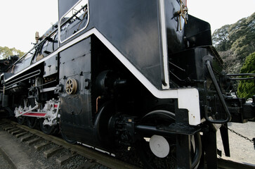 Fototapeta na wymiar 1975年まで走っていた蒸気機関車D51
