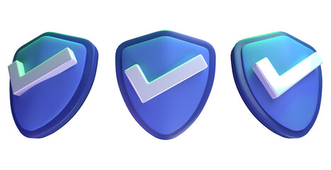 3d render of blue clock in isolated white background