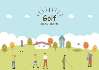 Poster ゴルフを楽しむ人達 © kid_a