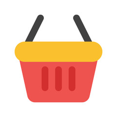 shopping basket Flat icon