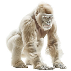 Fototapeta premium Albino Gorilla Isolated