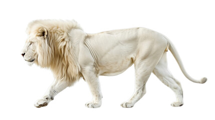 Fototapeta premium Albino Lion Isolated