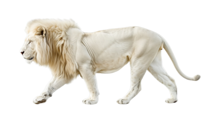 Albino Lion Isolated