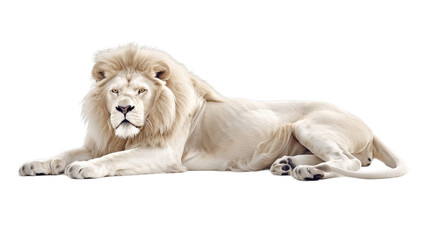 Obraz premium Albino Lion Isolated