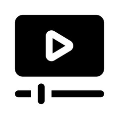 video player Glyph icon