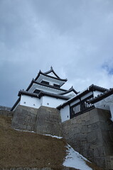 Fototapeta na wymiar 福島県白河市に建つ小峰城