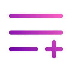 Obraz premium add to playlist Gradient icon