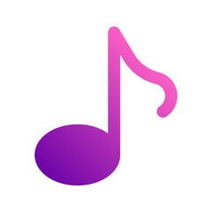 musical note Gradient icon