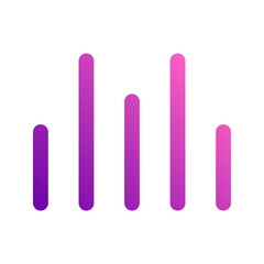 wave sound Gradient icon