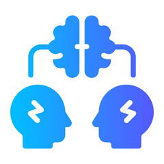 Fototapeta premium brainstorming gradient icon