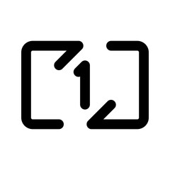 repeat once Line icon