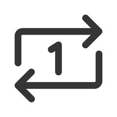 repeat once Line color icon
