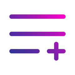 Obraz premium add to playlist Gradient icon