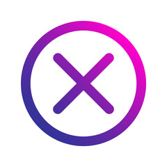 close button Gradient icon