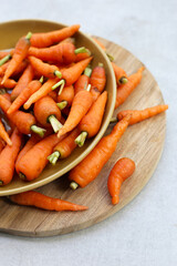 Fresh baby carrot, Excellent source of vitamin A and beta-carotene