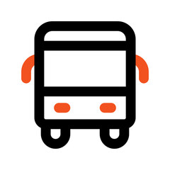 bus Outline color icon