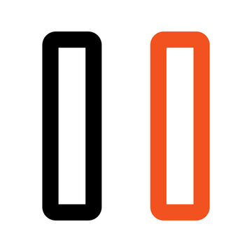 recommend clip art: pause button Outline color icon