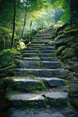 階段, 石畳, 石の階段, 森, 森の中, 古い階段, stairs, cobblestone, stone stairs, forest, in the forest, old stairs