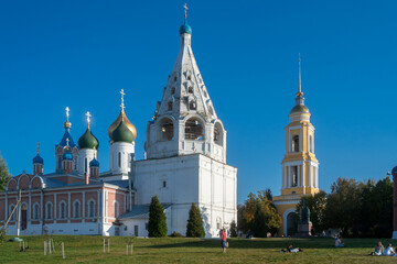 Kolomna town in Moscow Oblast at daytime. Famous landmarks of city center