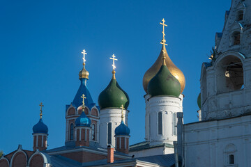 Fototapeta na wymiar Kolomna town in Moscow Oblast at daytime. Famous landmarks of city center