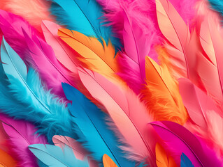 Obraz premium colorful feathers background