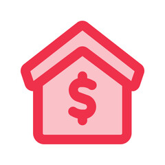 home value Outline color icon