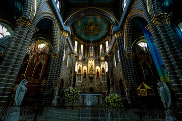 Altar of the Basilica of the Immaculate Conception in Jardin, Colombia