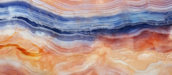 Fototapeta premium Marble Onyx Stone Texture with Colorful Stripes and Layers