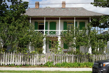 Gorgeous homes along Bayou St John in New Orleans