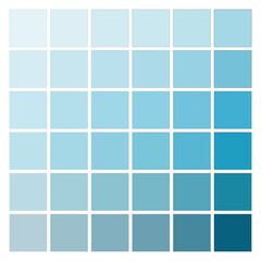 Gradient Shades of Blue Color Palette. Vector illustration. EPS 10.