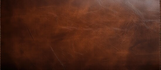 Brown Leather Texture Background with Stitched Frame