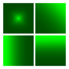Collection of Green Gradient Backgrounds. Vector illustration. EPS 10.