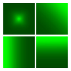 Fototapeta premium Collection of Green Gradient Backgrounds. Vector illustration. EPS 10.