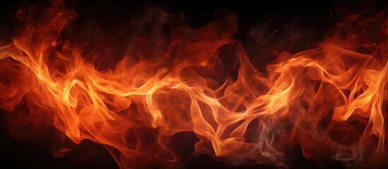 A mesmerizing closeup of a flame dancing on a black background, radiating intense heat and glowing with an electric blue hue, juxtaposed against the darkness