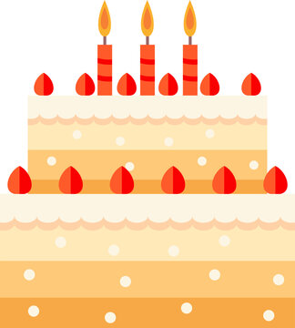 Birthday Cake Icon Illustration