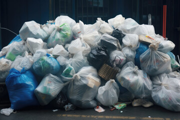 ゴミ, ゴミ袋, ゴミ山, 廃棄, 廃棄場, 汚い, garbage, garbage bags, garbage heap, disposal, disposal site, dirty - obrazy, fototapety, plakaty