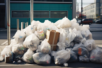 Fototapeta na wymiar ゴミ, ゴミ袋, ゴミ山, 廃棄, 廃棄場, 汚い, garbage, garbage bags, garbage heap, disposal, disposal site, dirty