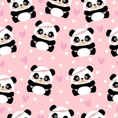 seamless pattern with panda