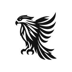 Hawk Bird Simple and Clean Logo Icon